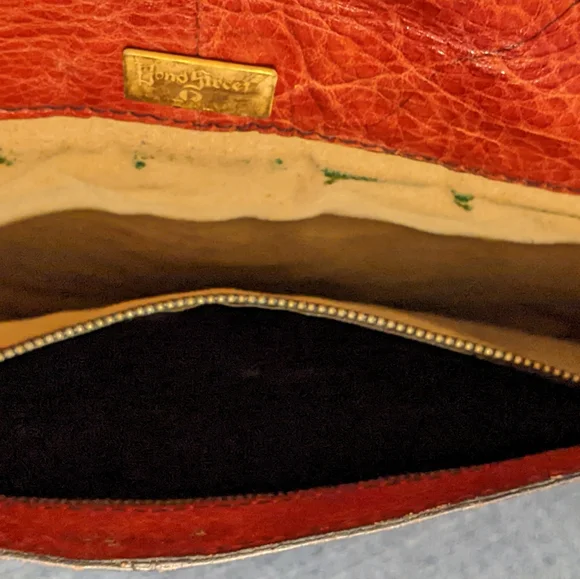 Vintage Oscar de la Renta Leather Brown Shoulder Briefcase Bag Bond Street Ltd - Picture 4 of 8